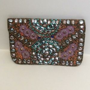 🧡Beaded Clutch Bag NWT💜